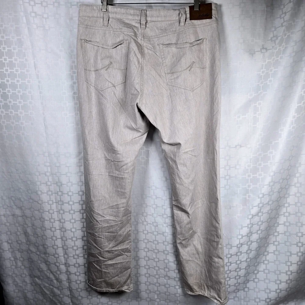 34 Heritage Charisma Comfort Rise Classic Leg Pants Beige 42x32 Mens